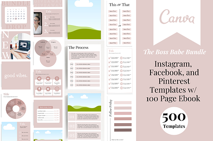 Content Creator Bundle | Boss Babe, a Social Media Template by Marketing Templates Co.