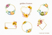 Watercolor Autumn Pumpkins Clipart, a Seasonal Illustration by SvetaArtStore (Thumbnail 10 of 15)