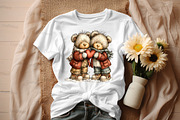 Cute Winter Bear Couple Clipart, an Illustration by Craft Nest (Thumbnail 4 of 9)