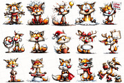 Quirky Christmas Fox Clipart, an Illustration by OK Design (Thumbnail 3 of 6)