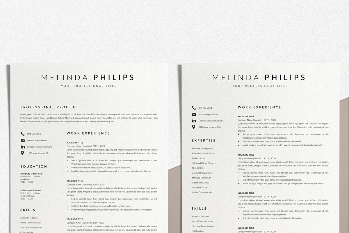Professional Resume Template Word, a Resume Template by LucaTheme (Photo 5 of 10)