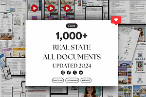 1000+ Real Estate Documents Editable, a Marketing Template by Studioxhq