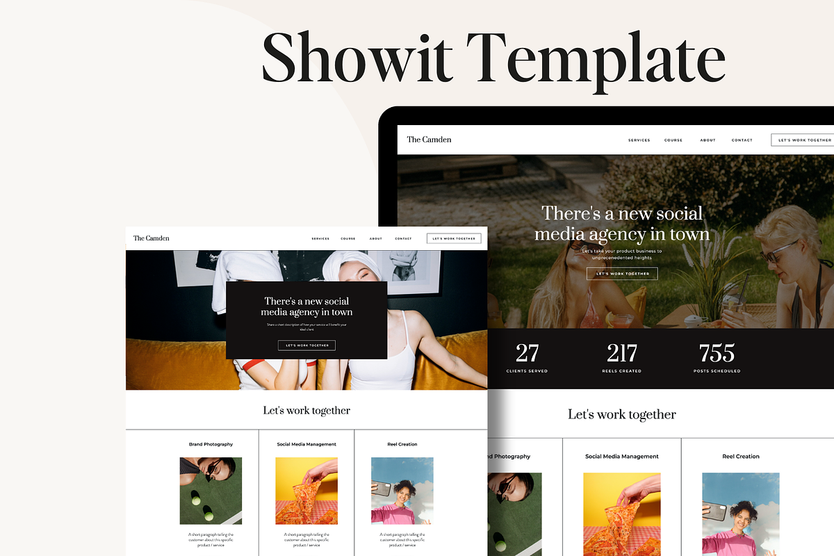 Camden Showit Website Template, a Templates & Theme by Kayleigh Hannon (Photo 1 of 3)