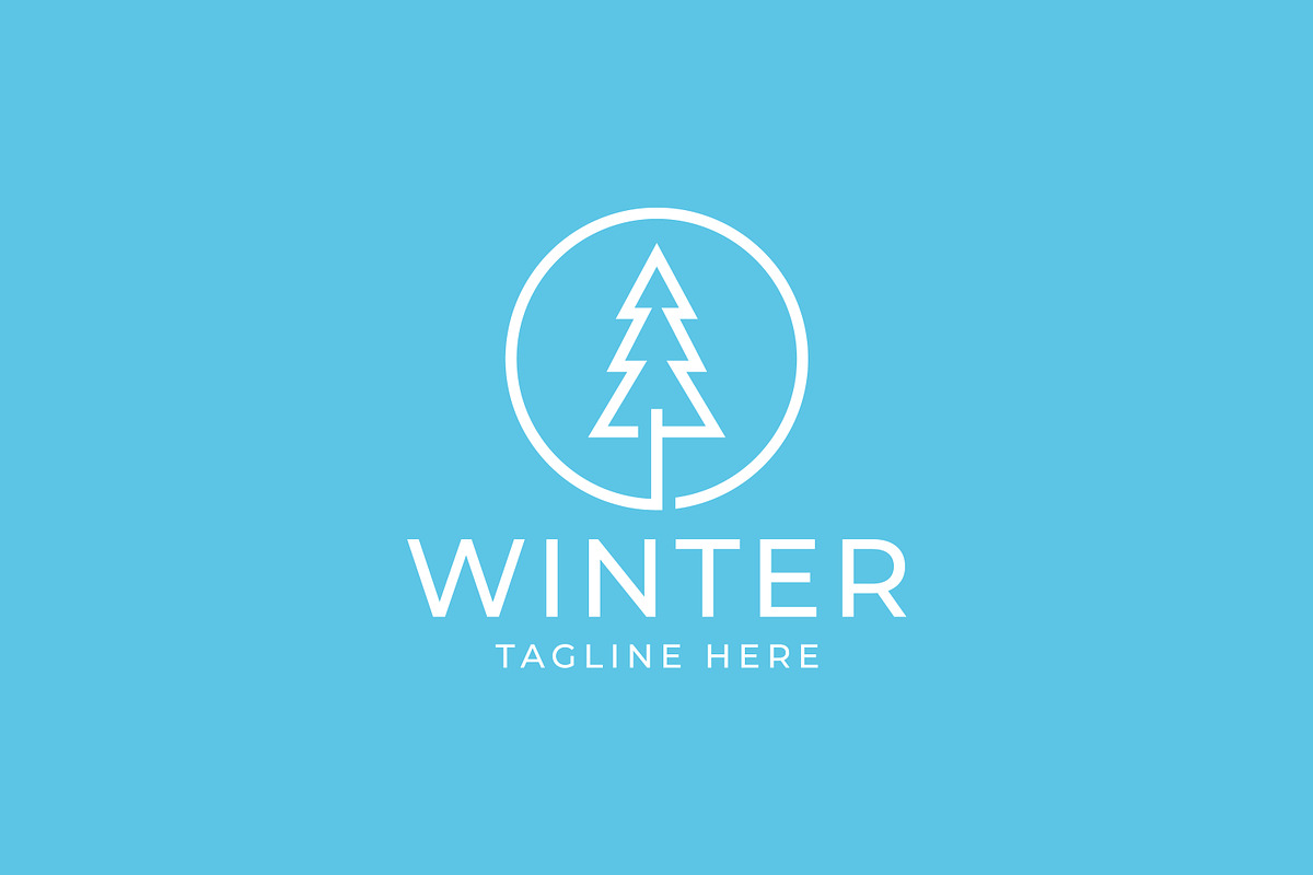 Winter Pine Tree Logo Forest, a Branding & Logo Template by Signatoro (Photo 1 of 3)