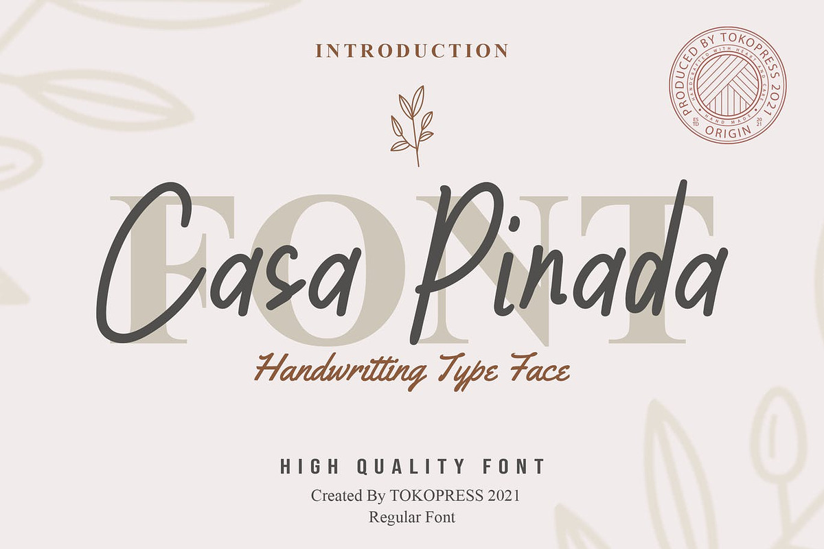 Casa Pinada - Girly Fancy font, a Sans Serif Font by TokoPress (Photo 1 of 10)