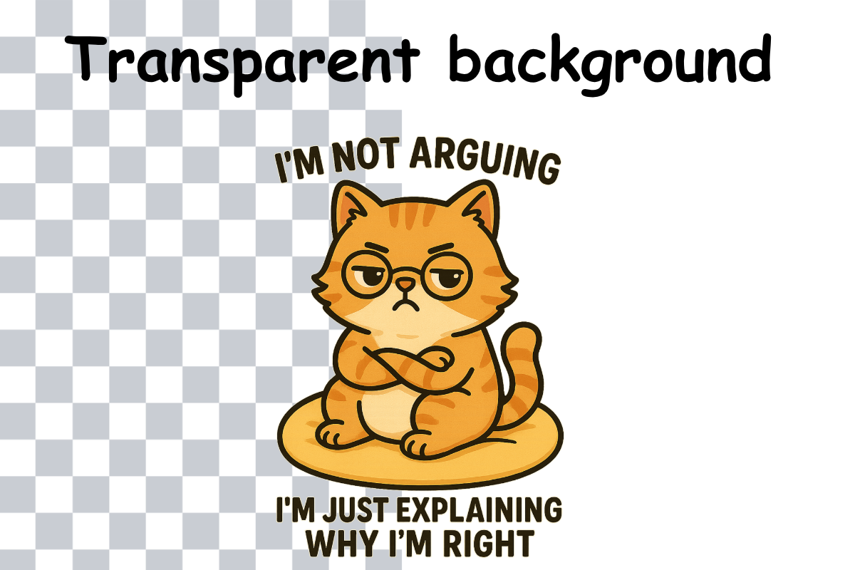 Funny Sarcastic Cat Sublimation, an Animal Illustration by Smillyy Threads (Photo 2 of 6)