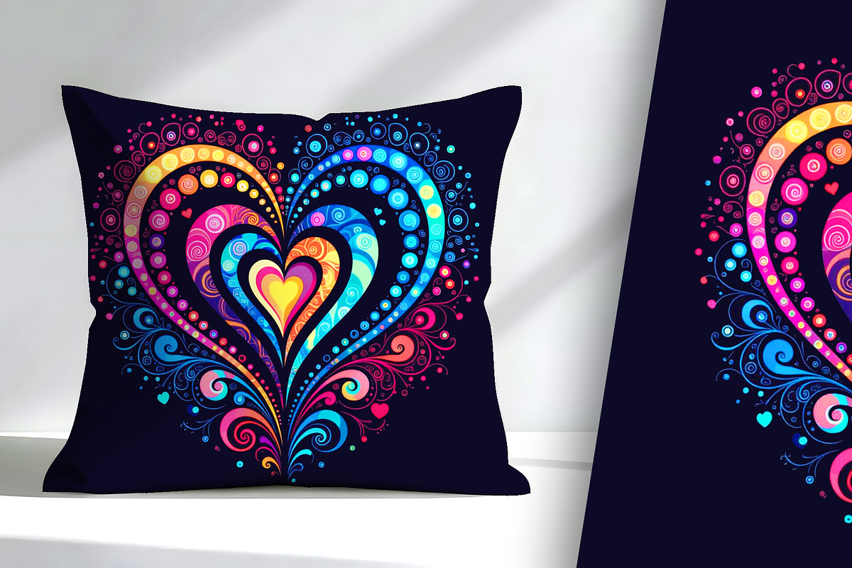 Bright Abstract Decorative Heart, a Decorative Illustration by Sharon Schwalbe (Photo 1 of 3)