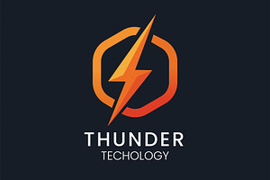 Thunder Technology Logo Template, a Branding & Logo Template by Walldecorated