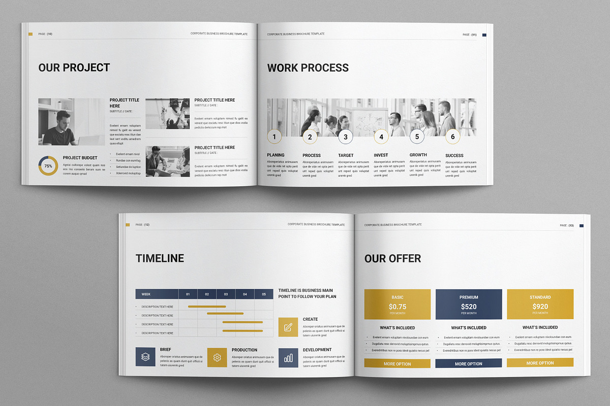 Business Brochure Template Landscape, a Brochure Template by E-Type (Photo 5 of 7)