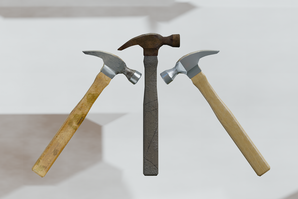 Nail hammer set, an Object 3D Model by mockupzz (Photo 5 of 5)