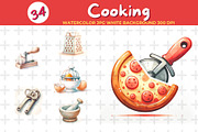 Cooking Watercolor Jpg Background, a Food Illustration by John_Walker (Thumbnail 1 of 4)