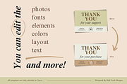 Chic Thank You Cards Templates, a Card Template by Hell Yeah Designs (Thumbnail 5 of 6)