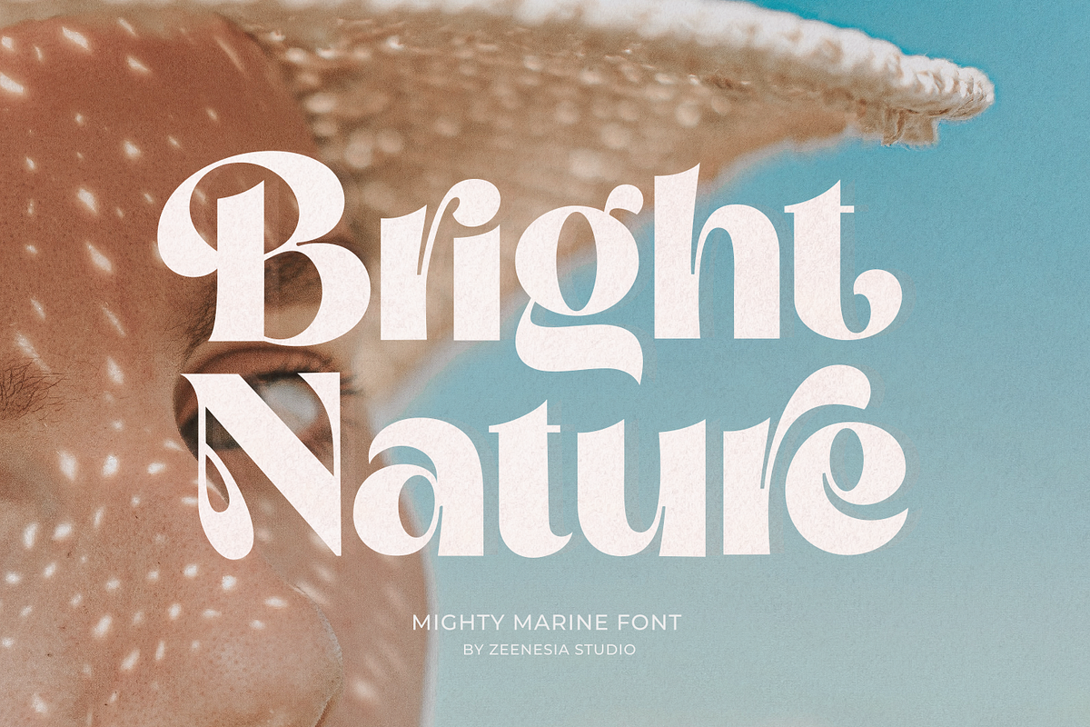 Mighty Marine, a Sans Serif Font by zeenesia (Photo 2 of 24)
