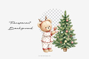 Christmas Teddy Bear Clipart, an Animal Illustration by Primrose Blume (Thumbnail 2 of 3)