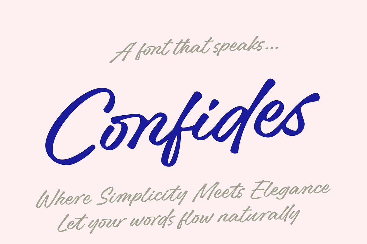 Confides - Handwritten Script Font, a Font by Subectype Studio (Photo 1 of 14)