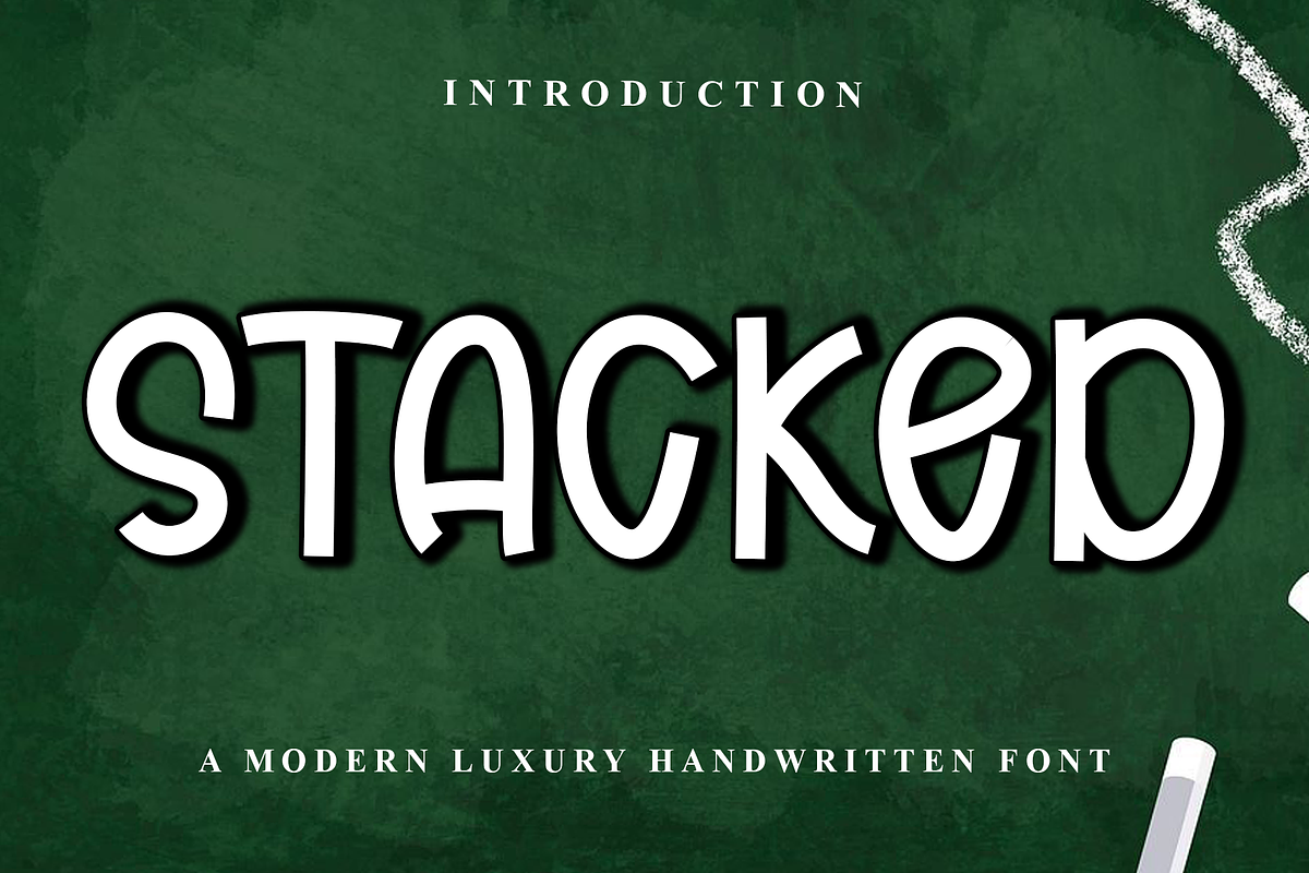 Stacked, a Script Font by FreshTypeINK (Photo 1 of 8)