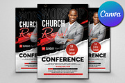 Worship Church Revival Flyer Canva, a Flyer Template by Psd Templates (Thumbnail 1 of 2)
