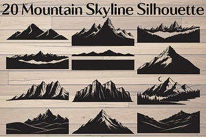 Mountain Skyline Silhouette, an Object Graphic by Designer_Momina