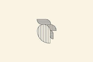 Chicken Rooster Line Logo Design