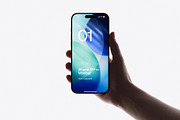 24 iPhone 17 Pro in Hand Mockups, an iPhone Mockup by Asylab (Thumbnail 15 of 107)