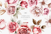 vintage roses elegant florals set, a Decorative Illustration by Patishop Art (Thumbnail 1 of 13)