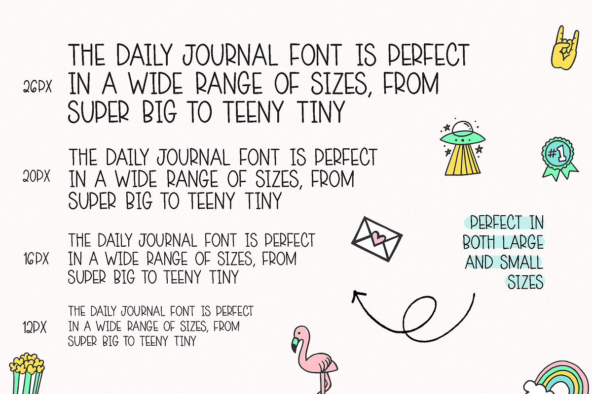 Daily Journal Font, a Font by Lollipop Hand Drawn (Photo 4 of 7)