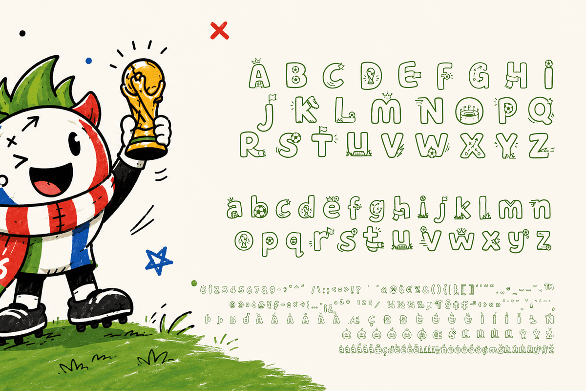 Goalswing | Soccer World Cup Font, a Symbol Font by Letterhanna Studio (Photo 5 of 9)