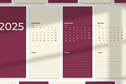 Red Plum 2025 Monthly Calendar, a Print Template by McLittle Stock (Thumbnail 1 of 6)