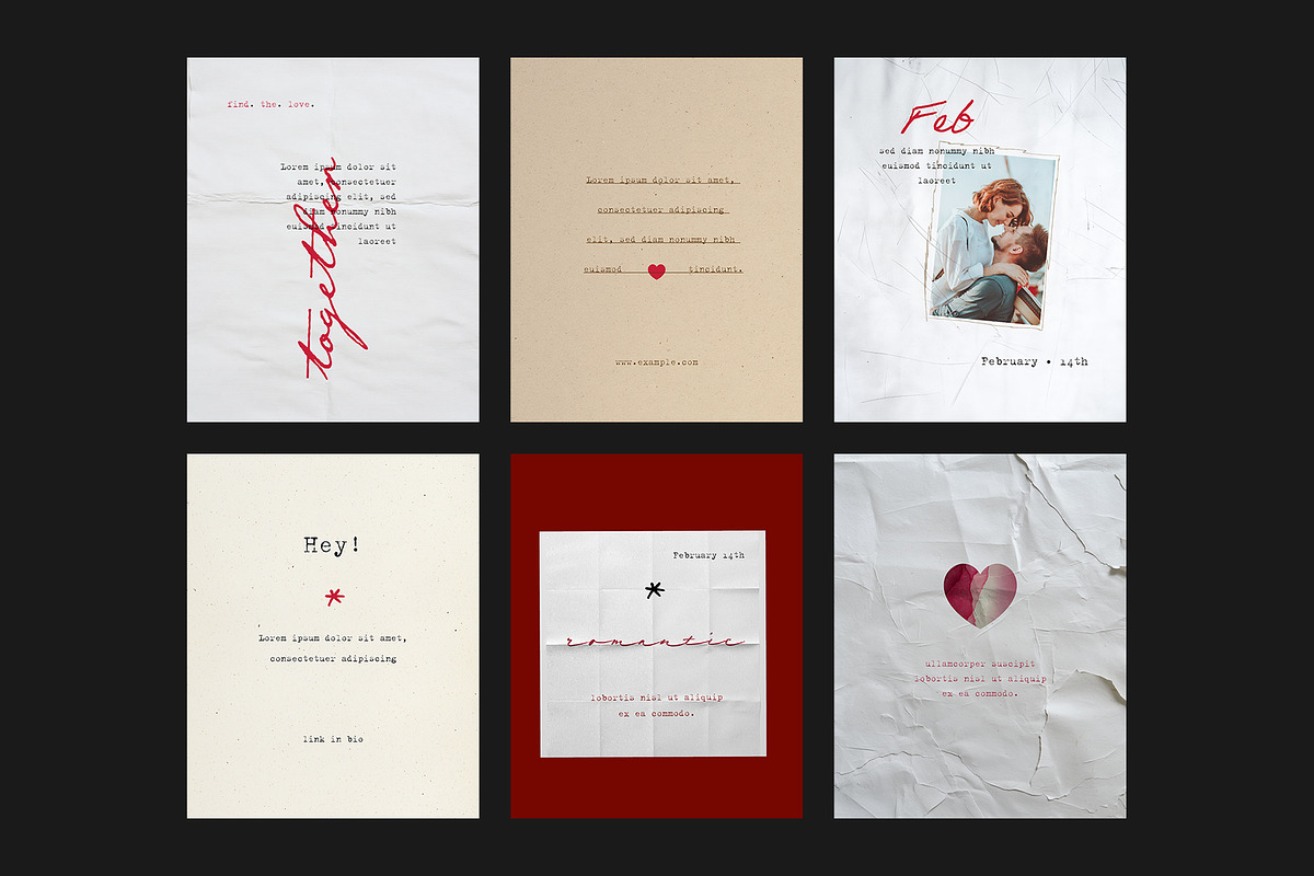 Valentine Social Media Posts, a Social Media Template by Filip Studio (Photo 2 of 8)