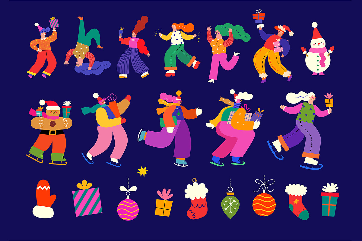 Merry Christmas and Happy New Year!, a Seasonal Illustration by MoleskoStudio (Photo 19 of 27)