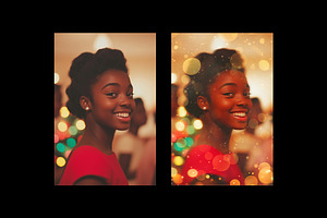 Christmas Bokeh Photo Effect