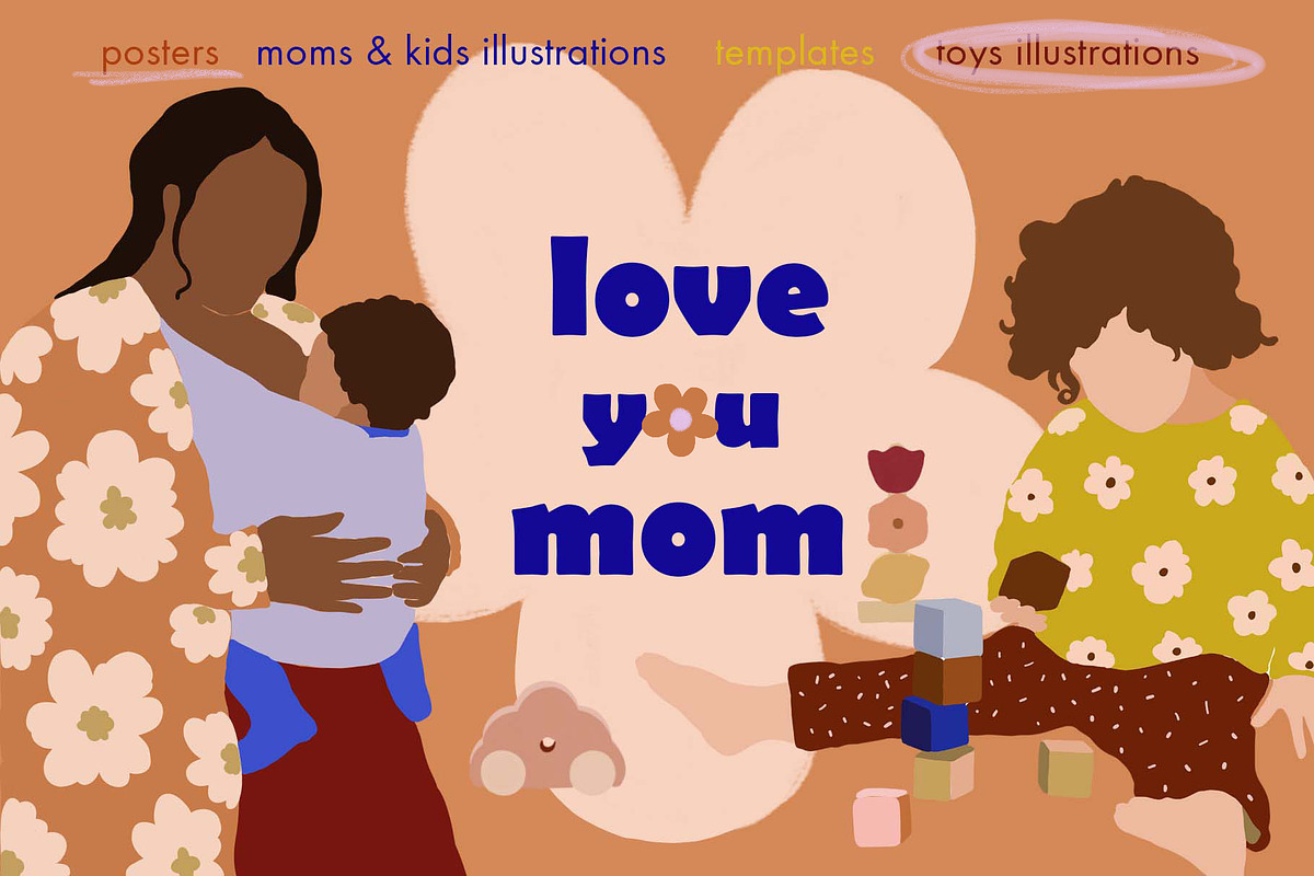 Love you Mom-abstract collection, an Object Illustration by Natalia Tugova (Photo 1 of 11)