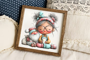 Christmas Girl and Santa Clip Art, an Illustration by RobertsArt (Thumbnail 7 of 7)