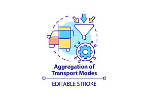 Aggregation Of Transport Modes Icon