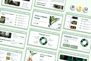 Modern Interior - Google Slides, a Presentation Template by Iqsiart Studio