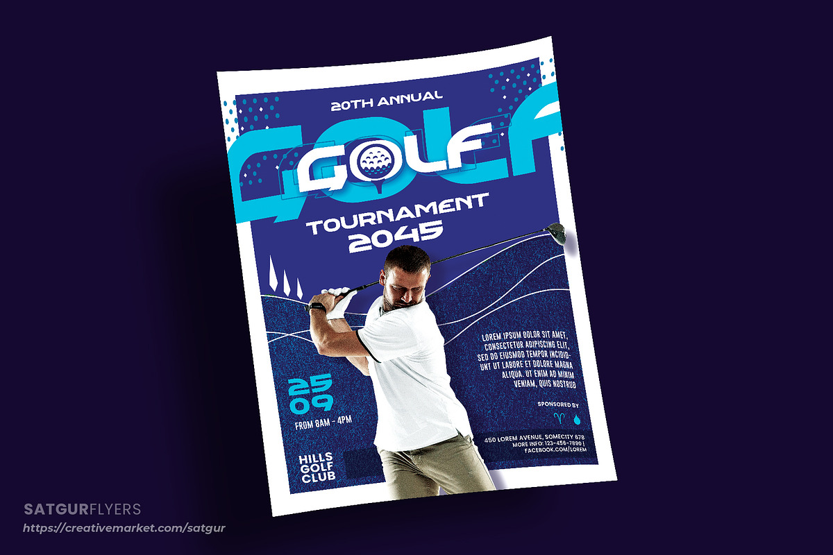 Golf Tournament Flyer Template - PSD, a Flyer Template by Satgur Graphic Design (Photo 8 of 9)