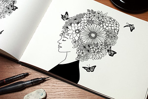 Two Spring Coloring Book Pages