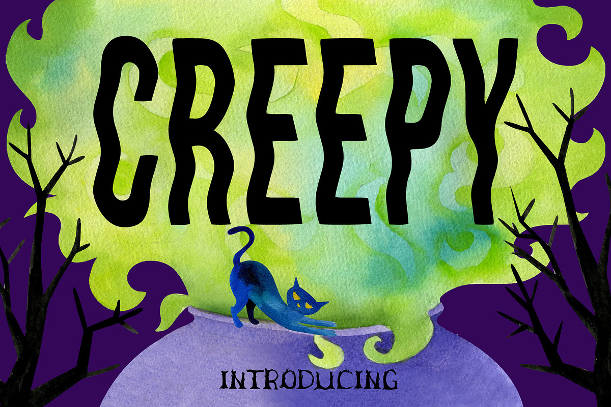 Creepy Fonts, a Font by Fox7 By Rattana (Photo 1 of 6)