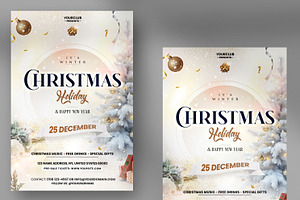 Christmas Event Sale Flyer Template, a Flyer Template by PixelsDesign