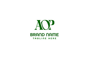 Letter AOP Logo Design Vector