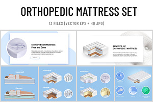 Orthopedic Mattress Vector Set