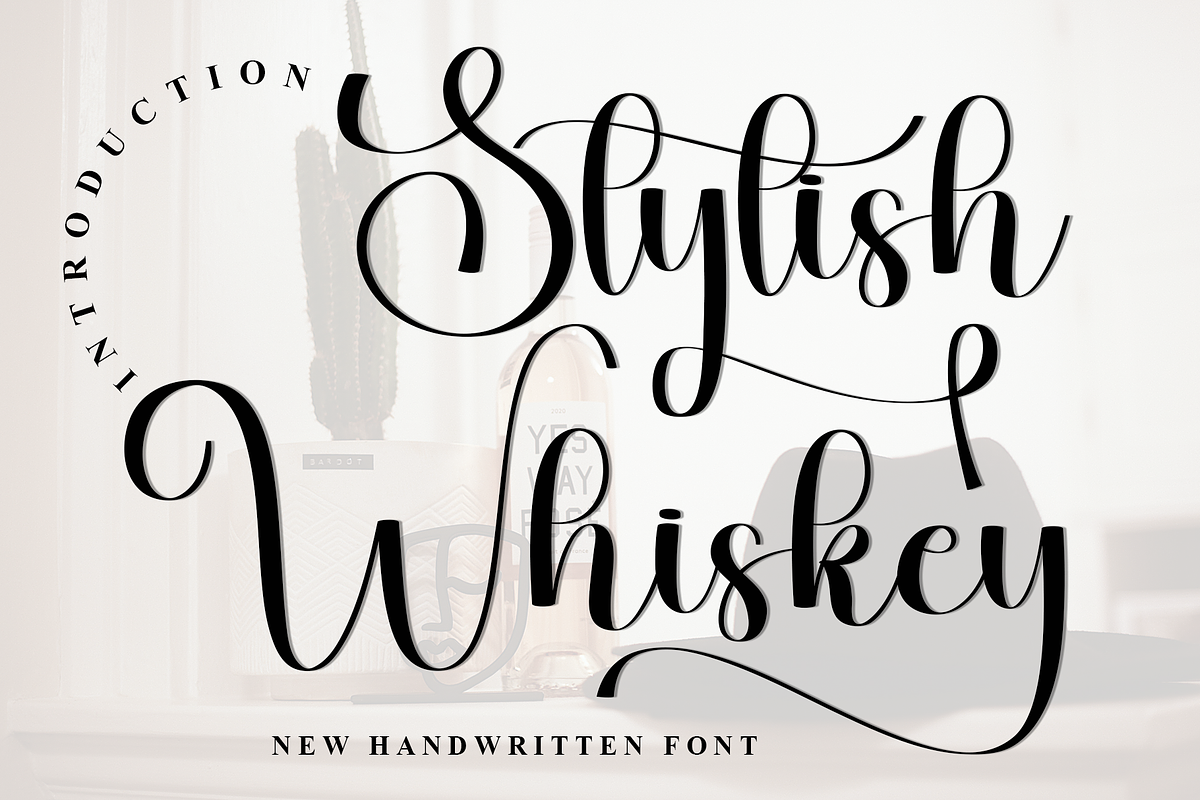 Stylish Whiskey, a Handwritten Font by FreshTypeINK (Photo 1 of 7)