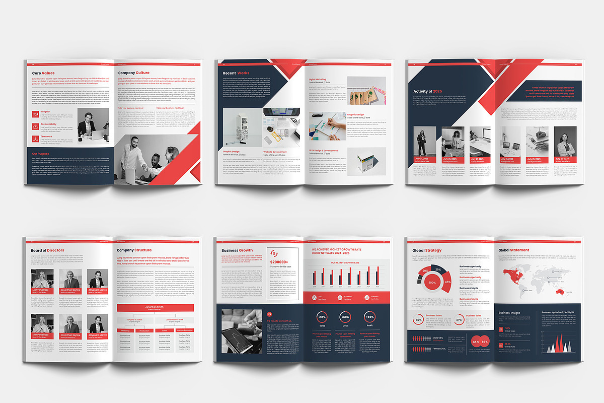 36-page Annual Report Brochure Word, a Magazine Template by TheBrightGrap (Photo 4 of 6)