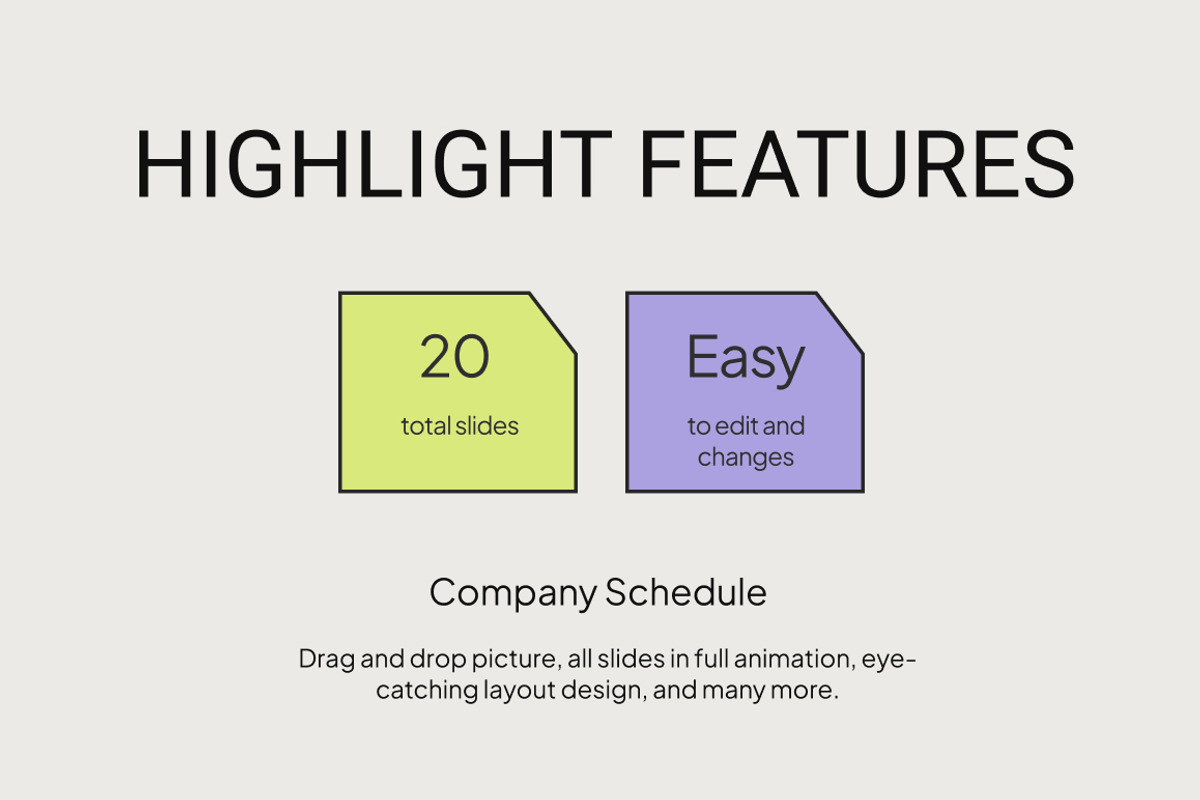 Company Schedule Keynote, a Presentation Template by Loin Studio (Photo 2 of 4)