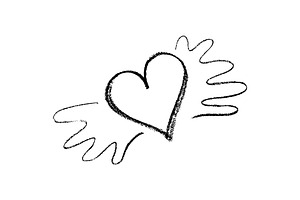 Vector Heart With Wings Icon Brush