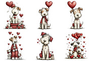 Quirky Valentines Dogs Clipart, a Graphic by CitraGraphics (Thumbnail 5 of 5)