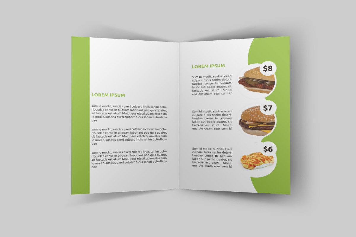 Fast Food Bi-Fold Brochure, a Brochure Template by Creatricks (Photo 5 of 6)