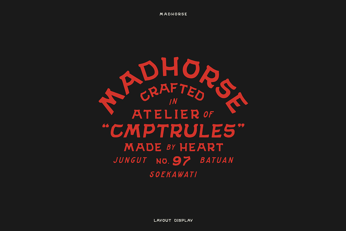 Madhorse Western Font, a Sans Serif Font by Cmptrules (Photo 3 of 7)