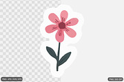 Cute Flower Sticker Design Bundle, an Illustration by Actual Pixel (Thumbnail 3 of 26)
