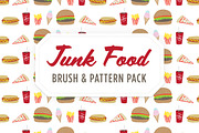 Junk Food Brush, Pattern & Icons, a Brush Add-On by MoLa (Thumbnail 1 of 2)